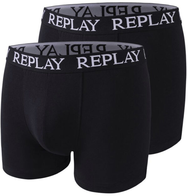 Replay Boxershorts »BOXER Style 01/C Basic Cuff Logo 2pcs Box«