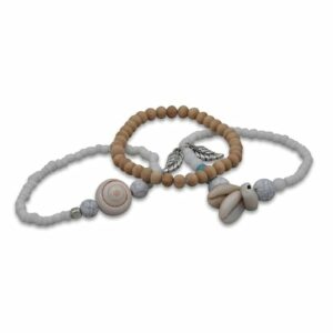 Steuer Armband »Set aus 3 Strech-Armbändern mit Muschelzierde«