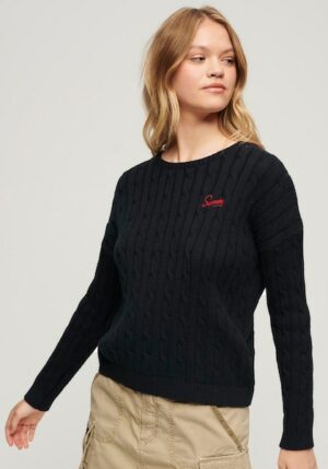 Superdry Rundhalspullover »VINTAGE DROPPED SHOULDER CABLE«