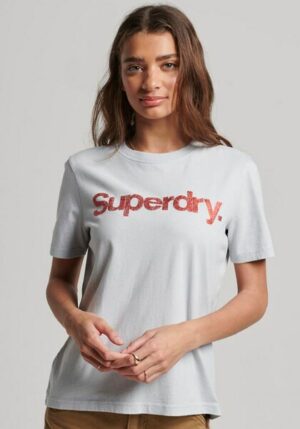 Superdry Rundhalsshirt »METALLIC CORE LOGO T SHIRT«