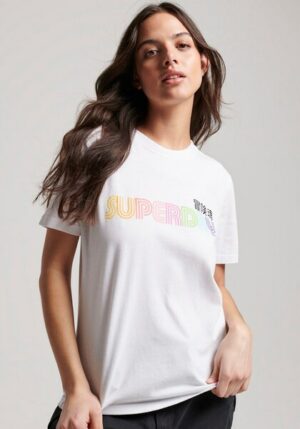 Superdry Rundhalsshirt »VINTAGE RETRO RAINBOW TEE«