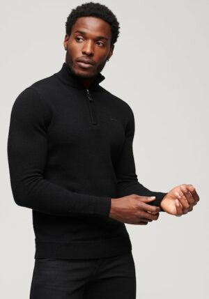 Superdry Stehkragenpullover »ESSENTIAL EMB KNIT HENLEY«