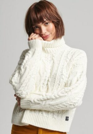 Superdry Strickpullover »VINTAGE HIGH NECK CABLE KNIT«