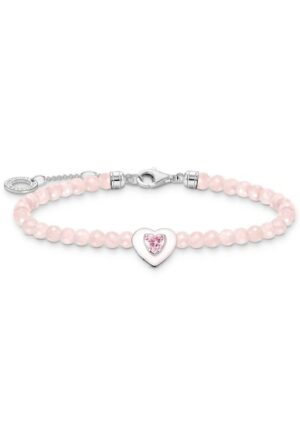 THOMAS SABO Armband »Herz mit pinken Perlen