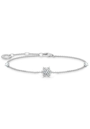 THOMAS SABO Armband »Schneeflocke mit weißen Steinen