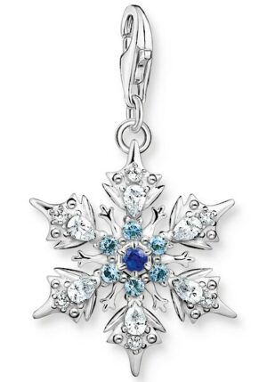 THOMAS SABO Charm-Einhänger »Schneeflocke mit blauen Steinen