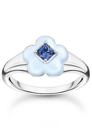 THOMAS SABO Fingerring »mit blauer Blume