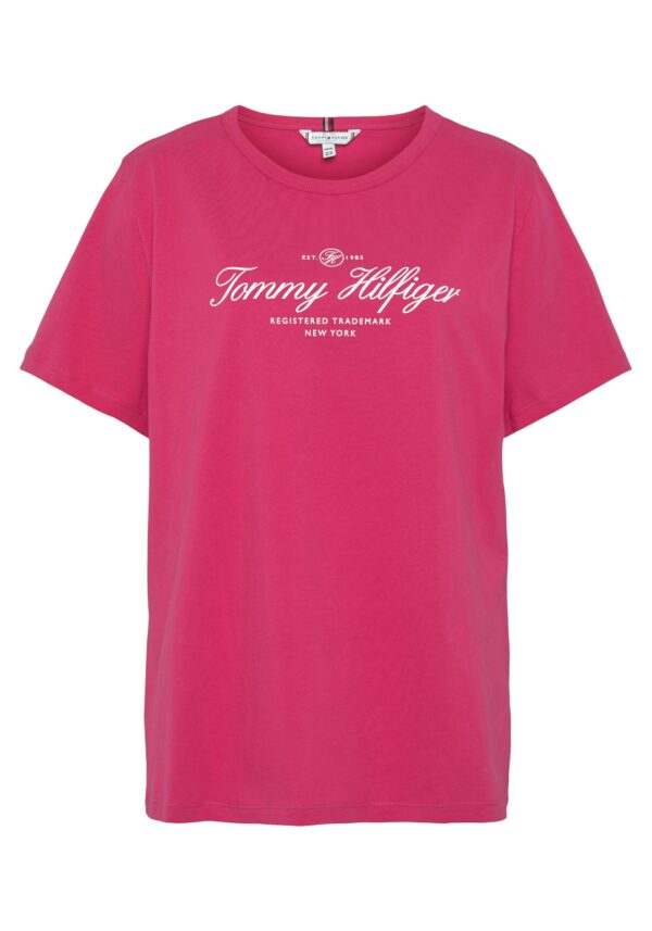 Tommy Hilfiger Curve Rundhalsshirt »CRV SLIM SIGNATURE C NK 1/2 SLV«