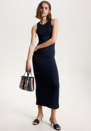 Tommy Hilfiger Jerseykleid »SLIM 5X2 RIB MIDI DRESS NS«