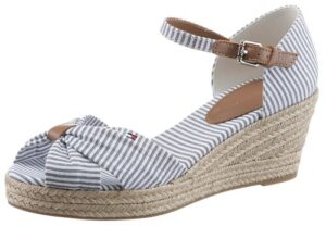 Tommy Hilfiger Keilsandalette »HIGH WEDGE SEERSUCKER«