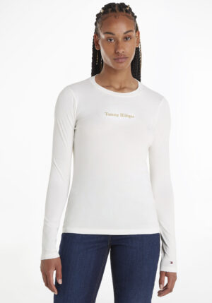 Tommy Hilfiger Langarmshirt »SLIM NY METALLIC C-NK LS«