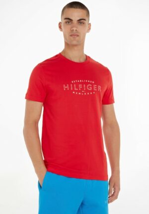 Tommy Hilfiger Rundhalsshirt »HILFIGER CURVE LOGO TEE«