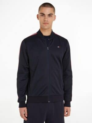 Tommy Hilfiger Sport Sweatjacke »TRIM TAPE BASEBALL COLLAR«