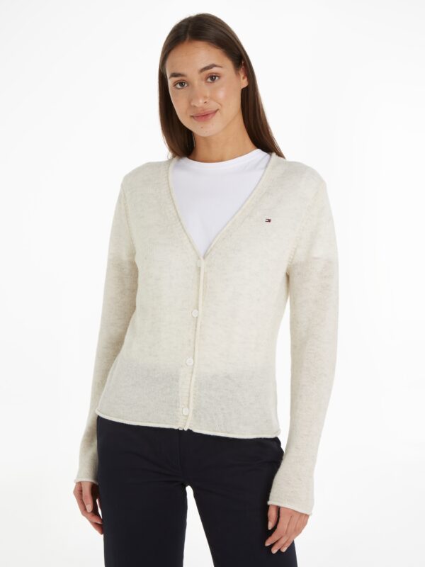 Tommy Hilfiger Strickjacke »SOFT WOOL V-NK CARDIGAN«