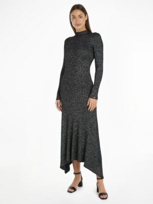 Tommy Hilfiger Strickkleid »LUREX F&F MOCK-NK MIDI DRESS«