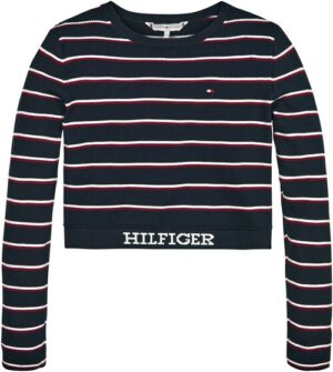 Tommy Hilfiger Strickpullover »GLOBAL STRIPE CROPPED SWEATER«