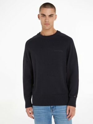 Tommy Hilfiger Strickpullover »MONOTYPE CHUNKY COTTON C NK«