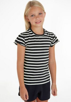 Tommy Hilfiger T-Shirt »STRIPED RUFFLE SLEEVE TOP S/S«