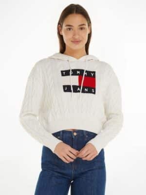 Tommy Jeans Kapuzenpullover »TJW CENTER FLAG CABLE HOODIE«