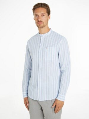 Tommy Jeans Langarmhemd »TJM MAO STRIPE LINEN BLEND SHIRT«