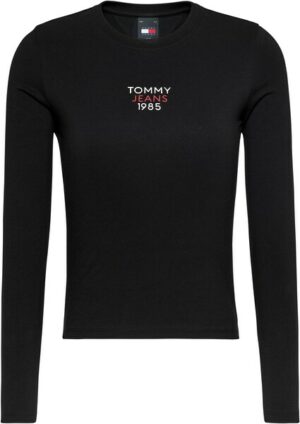 Tommy Jeans Langarmshirt »Slim Fit Essential Logo Longsleeve Shirt«