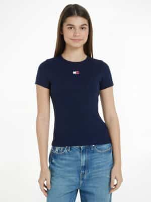 Tommy Jeans Rundhalsshirt »TJW SLIM BADGE RIB TEE«