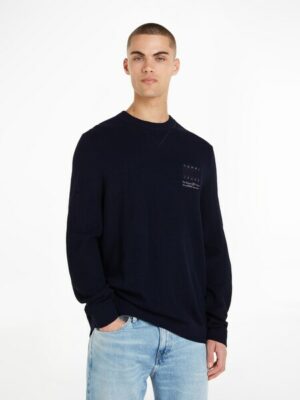 Tommy Jeans Strickpullover »TJM REG STRCT TONAL FLAG SWEATER«