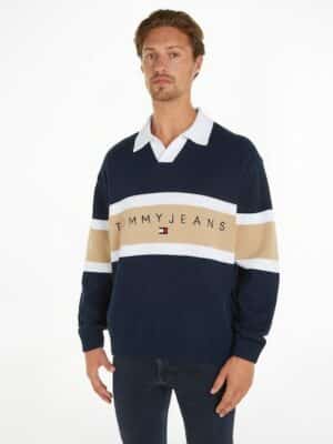 Tommy Jeans Strickpullover »TJM RLX TROPHY NECK RUGBY«