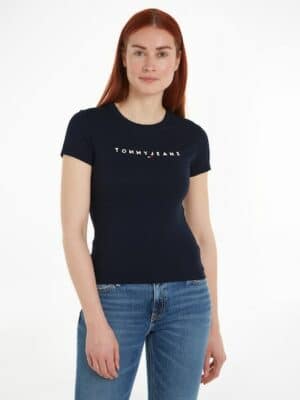 Tommy Jeans T-Shirt »Slim Tee Linear Logo Shirt«