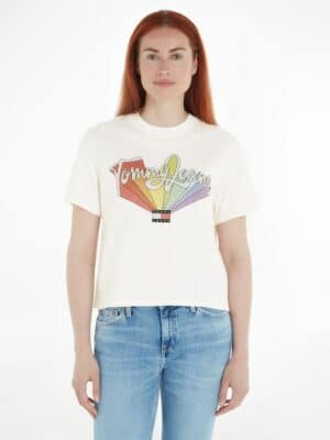 Tommy Jeans T-Shirt »TJW BXY RAINBOW FLAG TEE«