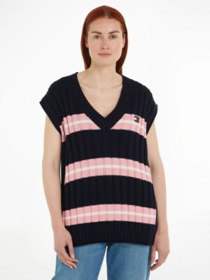 Tommy Jeans V-Ausschnitt-Pullover »TJW STRIPE V-NECK VEST«