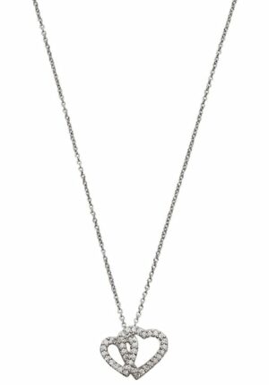 UNIKE JEWELLERY Kette mit Anhänger »CLASSY DOUBLE HEART HERZ