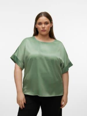 Vero Moda Curve Blusenshirt »VMCMERLE 2/4 O-NECK TOP WVN GA CUR«