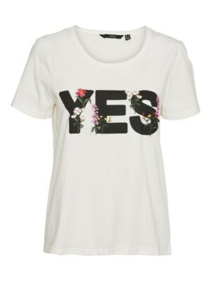 Vero Moda Kurzarmshirt »VMUDA S/S O-NECK T-SHIRT WVN BTQ«