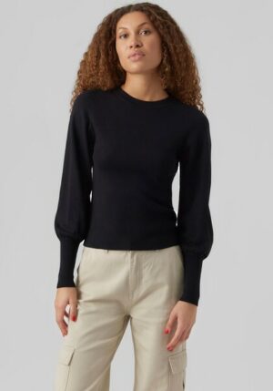 Vero Moda Rundhalspullover »VMHOLLYKARISPUFF LS O-NECK PULLOV GA BOO«