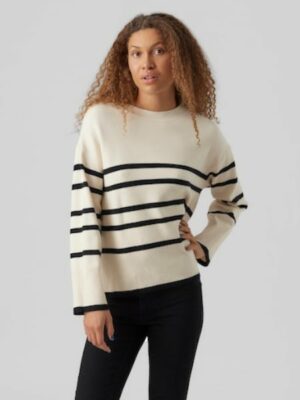 Vero Moda Rundhalspullover »VMSABA LS O-NECK STRIPE PULLOVER GA NOOS«