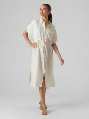 Vero Moda Sommerkleid »VMIRIS S/S SHIRT CALF DRESS WVN NOOS«