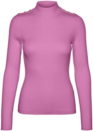 Vero Moda Stehkragenpullover »VMGOLD RIB LS BUTTON HIGH NECK PULLOVER«