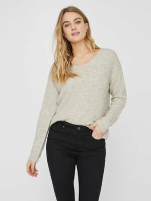 Vero Moda V-Ausschnitt-Pullover »VMCREWLEFILE LS V-NECK BLOUSE NOOS«