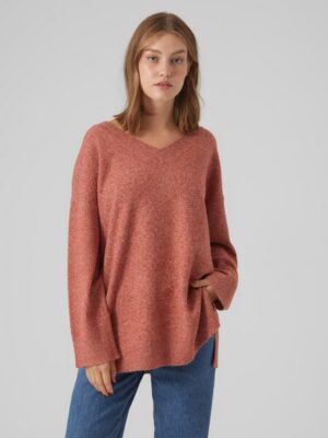 Vero Moda V-Ausschnitt-Pullover »VMDOFFY LS LONG V-NECK PULLOVER GA BOO«