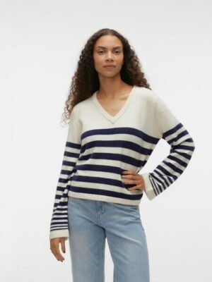 Vero Moda V-Ausschnitt-Pullover »VMHURRICANE LS V-NECK PULLOVER GA BF«