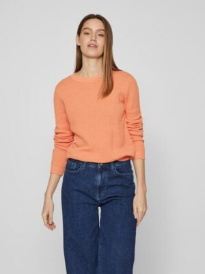 Vila Rundhalspullover »VIDALO O-NECK L/S KNIT TOP- NOOS«