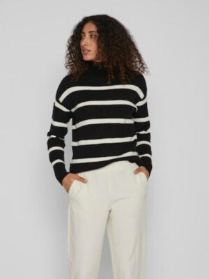 Vila Stehkragenpullover »VIRIL MOCKNECK L/S KNIT RIB TOP 2- NOOS«