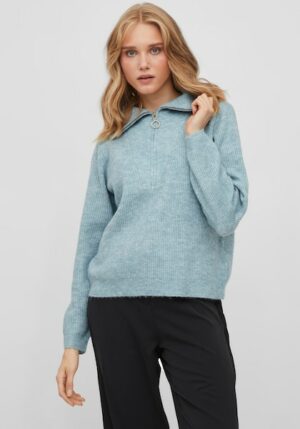 Vila Strickpullover »VIMATHILDA HALF ZIP L/S KNIT TOP/SU/PB«