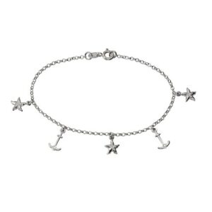 Vivance Armband »925 Silber rhodiniert Anker Seestern«