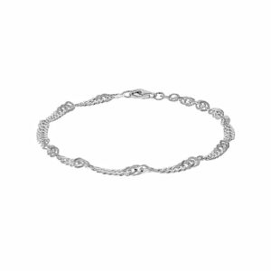 Vivance Armband »925/- Sterling Silber weiss Singapurkette 21 cm«