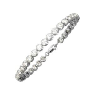 Vivance Armband »Silber 925 rhodiniert 34x Zirkonia«