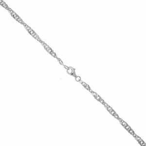 Vivance Collierkettchen »925/- Sterling Silber weiss Singapurkette 45 cm«