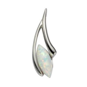 Vivance Kettenanhänger »925/- Sterling Silber rhodiniert Opal«