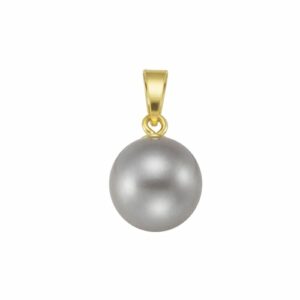 Vivance Kettenanhänger »925/- Sterling Silber vergoldet Perle grau«